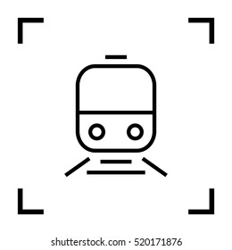 train isolated minimal icon. train graph line vector icon for websites and mobile minimalistic flat design.