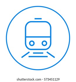 train isolated minimal icon. transportation graph line vector icon for websites and mobile minimalistic flat design.