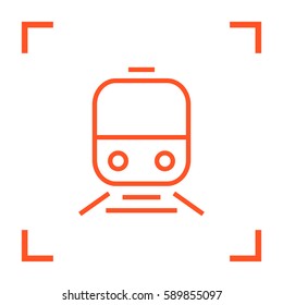 train isolated minimal icon. transportation graph line vector icon for websites and mobile minimalistic flat design.