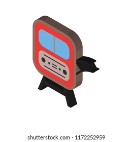Train isometric left top view 3D icon