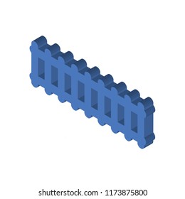 Train isometric left top view 3D icon