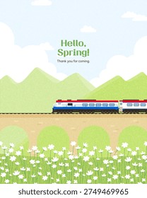 A Train Journey Through Spring Landscapes