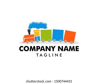 Train Kids Logo Design Template