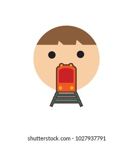 Train Kids Logo Icon Design
