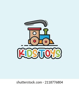 Train kids toys logo vector inspiration