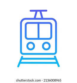 Train Line Gradient Icon Design