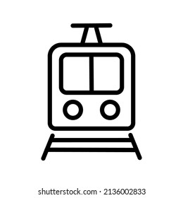 Train Line Icon Black Design