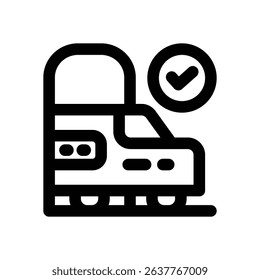 train line icon. Clean and minimalist vector icon for websites, mobile apps, presentations, and logos. Fully scalable and customizable for any project.