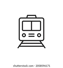 Icono de línea de tren. iconos de alta calidad adecuados para el transporte de activos gráficos, internet, diseño web, aplicaciones, libros de dibujo y coloreado, medios de impresión, etc. Icono de vector EPS 10 sobre fondo blanco.
