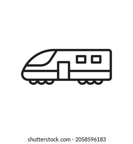 Icono de línea de tren. iconos de alta calidad adecuados para el transporte de activos gráficos, internet, diseño web, aplicaciones, libros de dibujo y coloreado, medios de impresión, etc. Icono de vector EPS 10 sobre fondo blanco.