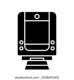 Train line icon isolated on white background. Black flat thin icon on modern outline style. Linear symbol and editable stroke. Simple and pixel perfect stroke vector illustration. Web sign design