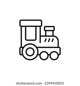 Icono de línea de tren aislado en fondo blanco. Icono de juguete para bebés