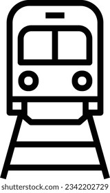 Train Line Icon - Single Icon, Vector