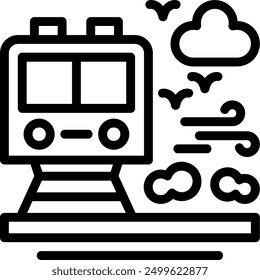 Train Line Icon Vector Design