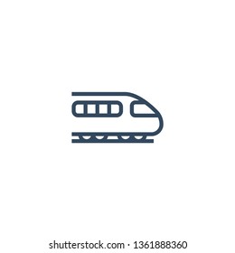 Train line icon for web and mobile
