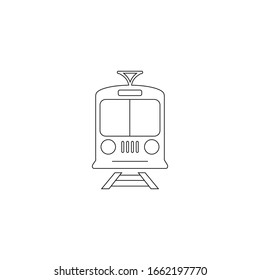Train line icon.Transport flat vector illustration
