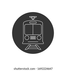 Icono de línea de tren.Ilustración vectorial plana de transporte