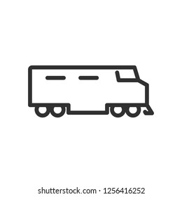 Train. linear icon. Line with editable stroke