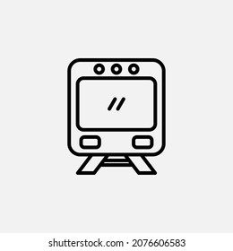 Train, locomotive line icon, vector, illustration, logo template. Suitable for many purposes.