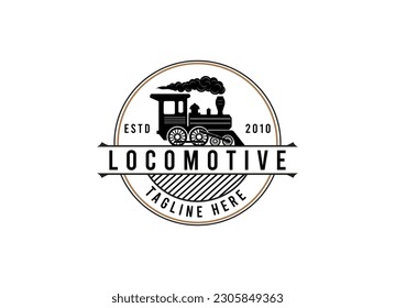 Train Locomotive Logo Design. Train Logo Design