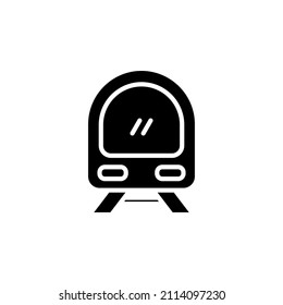 Plantilla de logotipo de Ilustración del Vector de Icono Sólido del Tren, Locomotora, Transporte. Idóneo Para Muchos Fines.