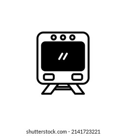 Train, Locomotive, Transport Solid Line Icon Vector Illustration Logo Template. Suitable For Many Purposes.