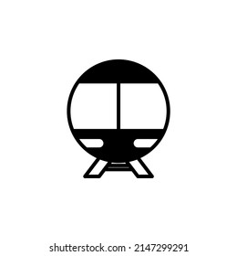 Plantilla de logotipo de Ilustración de Icono de Línea Sólida de Trenes, Locomotoras, Transporte. Idóneo Para Muchos Fines.