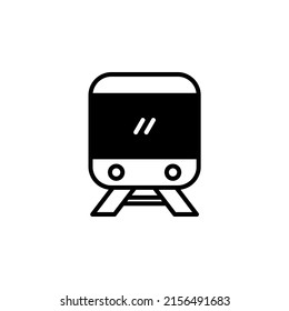 Plantilla de logotipo de Ilustración de Icono de Línea Sólida de Trenes, Locomotoras, Transporte. Idóneo Para Muchos Fines.