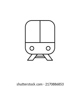 Train, Locomotive, Transport Thin Line Icon Vector Illustration Logo Template. Suitable For Many Purposes.