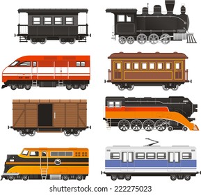 Train Locomotive Transportation Railway Transport vector illustration.