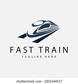 Train Logo Design Fast Train Track Stock Vector (Royalty Free ...