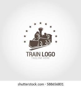 Train Logo Design Template. Vector Illustration.