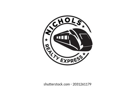 Diseño del logo del tren. Logo de vehículos o diseño de iconos. 