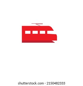 train logo or flat illustration or clip art