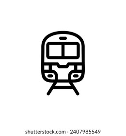 train logo icon, illustration front view design template