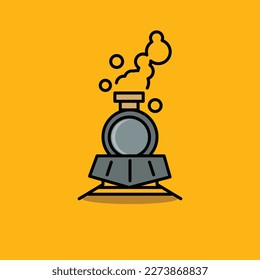 the train logo icon is simple and cool