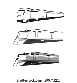 train logo, simple vector illustration