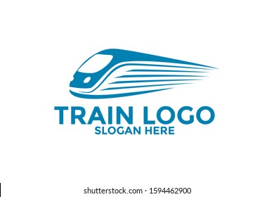 Train Logo Vector, Fast Train Logo Design Template