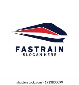 Train Logo Vector Illustration Design.fast Train Logo.High Speed Train Illustration Logo-vector Illustration