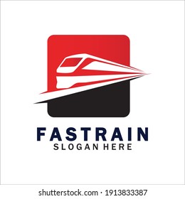 Train logo vector illustration design.fast train logo.High speed train illustration logo-vector illustration