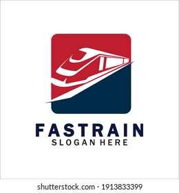 Train logo vector illustration design.fast train logo.High speed train illustration logo-vector illustration
