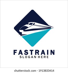 Train logo vector illustration design.fast train logo.High speed train illustration logo-vector illustration