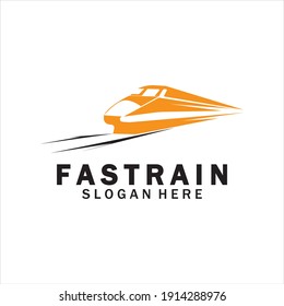 Train Logo Vector Illustration Design.fast Train Logo.High Speed Train Illustration Logo-vector Illustration