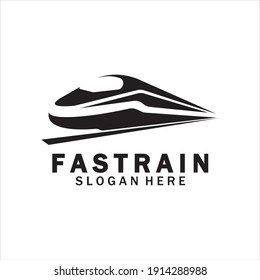 Diseño de la ilustración del vector del logotipo del tren.logotipo del tren rápido.Ilustración del logotipo del tren de alta velocidad