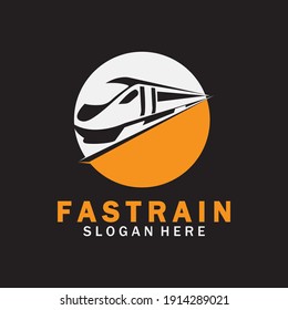 Zuglogo, Vektorgrafik-Design.Fast-train-Logo.Hochgeschwindigkeits-Zuggrafik-Logo, Vektorgrafik