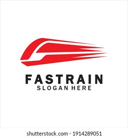 Train Logo Vector Illustration Design.fast Train Logo.High Speed Train Illustration Logo-vector Illustration