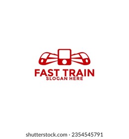 Train logo vector illustration design.fast train logo.High speed train logo icon template