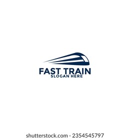 Train logo vector illustration design.fast train logo.High speed train logo icon template