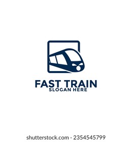 Train logo vector illustration design.fast train logo.High speed train logo icon template