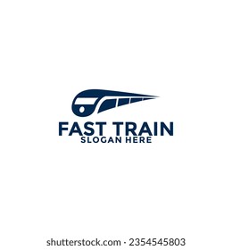 Train logo vector illustration design.fast train logo.High speed train logo icon template